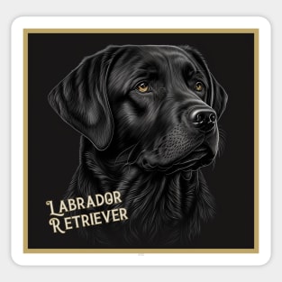 Black Labrador Retriever Dog Sticker